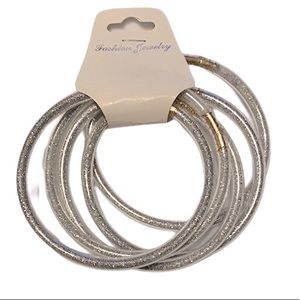 Silver Sparkle Bracelets (5)
